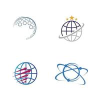 global vector logo illustration design template