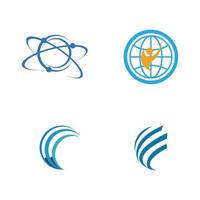 global vector logo illustration design template
