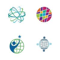 global vector logo illustration design template