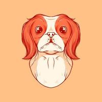 vintage vector illustration of dog head vector illustration