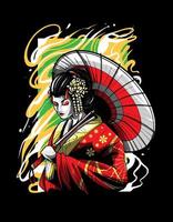 Geisha japan Illustration vector