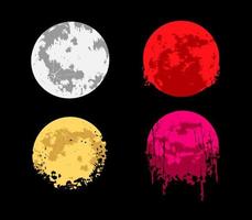 Moon Illustration set vector