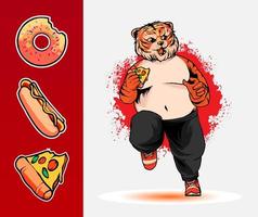 Fat Tiger Illustration vector