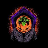 ilustración de calabaza de halloween vector