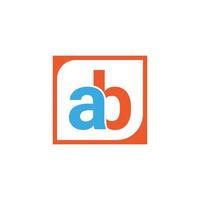 Ab letter design vector image