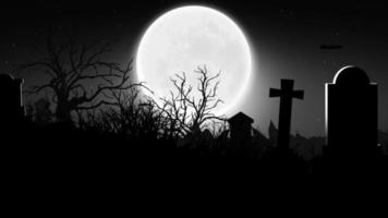 Halloween-nacht op de begraafplaats