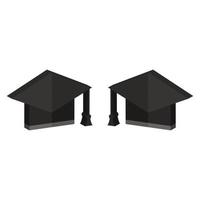 Graduation Hat Illustrated On White Background vector