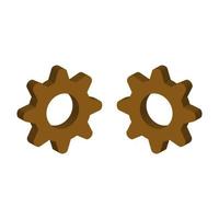Gear Illustrated On White Background vector