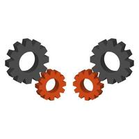 Gear Illustrated On White Background vector