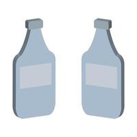 Milk Bottle Illustrated On White Background vector