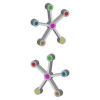 Atom Illustrated On White Background vector