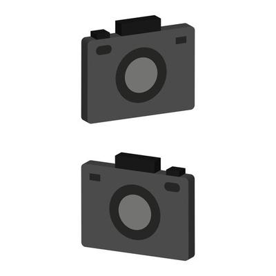 Camera Illustrated On White Background