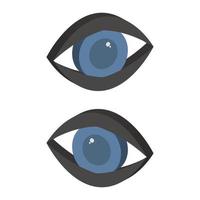 Eye Illustrated On White Background vector