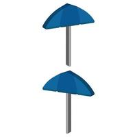 Beach Umbrella Illustrated On White Background vector