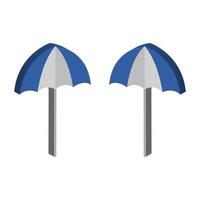 Beach Umbrella Illustrated On White Background vector
