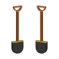 Shovel Illustrated On White Background vector