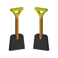 Shovel Illustrated On White Background vector