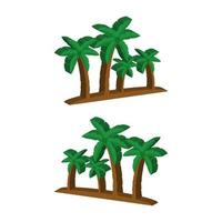 Palm Tree Illustrated On White Background vector