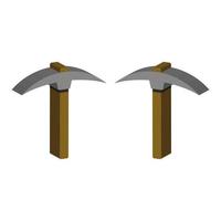 Pickaxe Illustrated On White Background vector