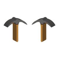 Pickaxe Illustrated On White Background vector