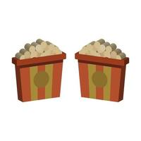 Popcorn Illustrated On White Background vector