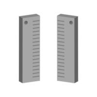 Ruler Illustrated On White Background vector