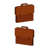 Work Suitcase Illustrated On White Background vector