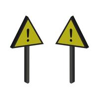 Warning Sign Illustrated On White Background vector