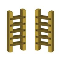 Ladder Illustrated On White Background vector