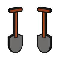 Shovel Illustrated On White Background vector