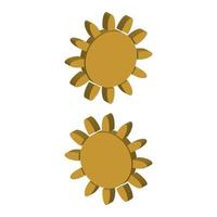 Sun Illustrated On White Background vector