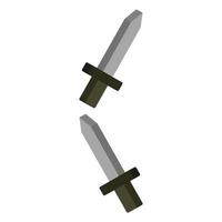 Sword Illustrated On White Background vector