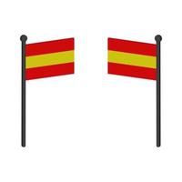 bandera de españa ilustrada sobre fondo blanco vector