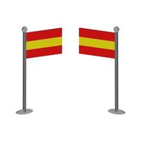 bandera de españa ilustrada sobre fondo blanco vector