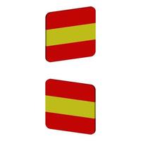 Spain Flag Illustrated On White Background vector