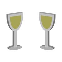 Sparkling Wine Illustrated On White Background vector