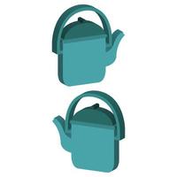 Illustrated Teapot On White Background vector