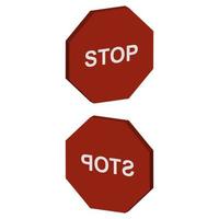 Stop Sign Illustrated On White Background vector