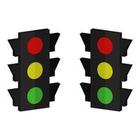 Traffic Light Illustrated On White Background vector