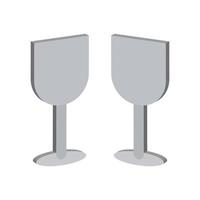 Wine Glass Illustrated On White Background vector