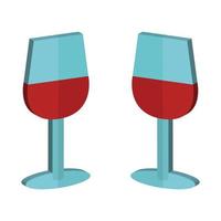 Wine Glass Illustrated On White Background vector