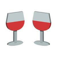 Wine Glass Illustrated On White Background vector