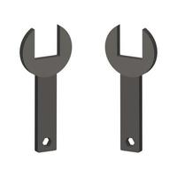 Wrench Illustrated On White Background vector