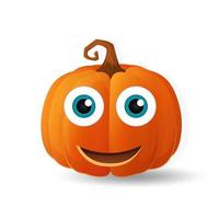 concepto de dibujos animados de vacaciones de calabaza naranja de miedo de halloween vector