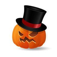 Halloween scary orange pumpkin Holiday cartoon concept vector