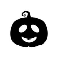 Calabaza aterradora de Halloween en concepto de dibujos animados de vacaciones de estilo plano vector