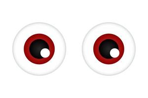 Funny human cartoon eyes with reflected light for web vector