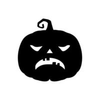 Halloween scary pumpkin in flat style Holiday cartoon concept vector