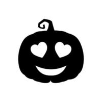 Calabaza aterradora de Halloween en concepto de dibujos animados de vacaciones de estilo plano vector