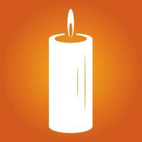 Simple illustration of candle icon Concept for Halloween day vector